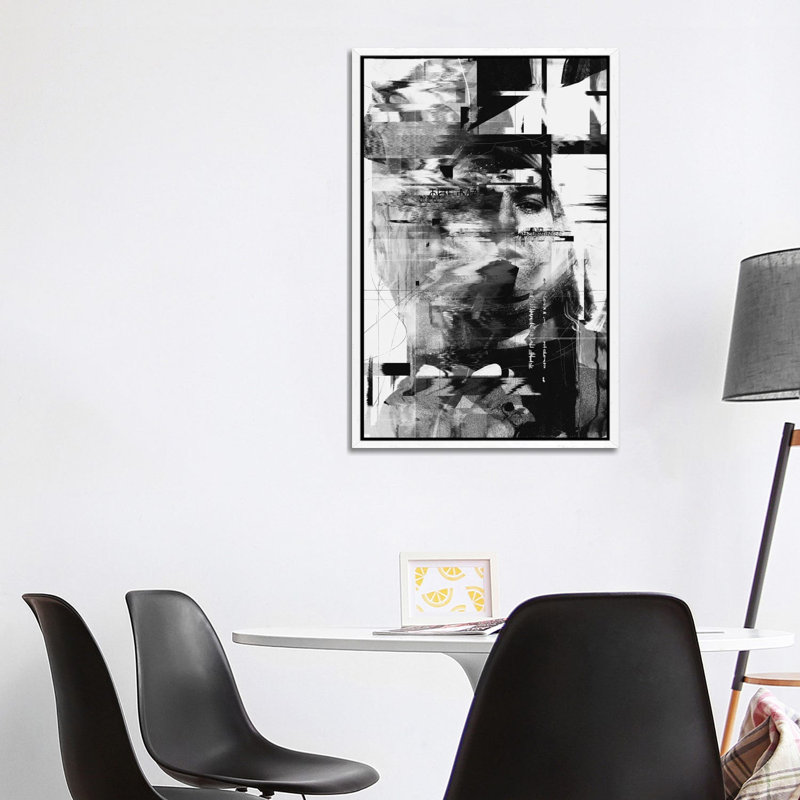 Kurt Cobain by Nicebleed - Print on Canvas, 101.6 cm H x 66.04 cm W, White Framed