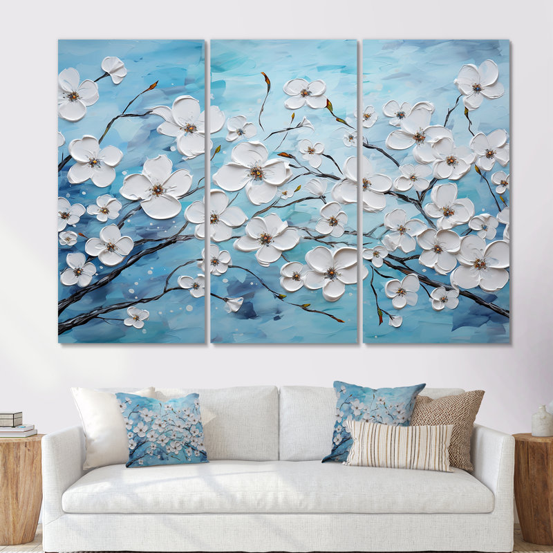 Cornouiller Serenity Magical Tree III - ensemble de décoration murale champ de fleurs, H 28 po x l 36 po x P 1 po