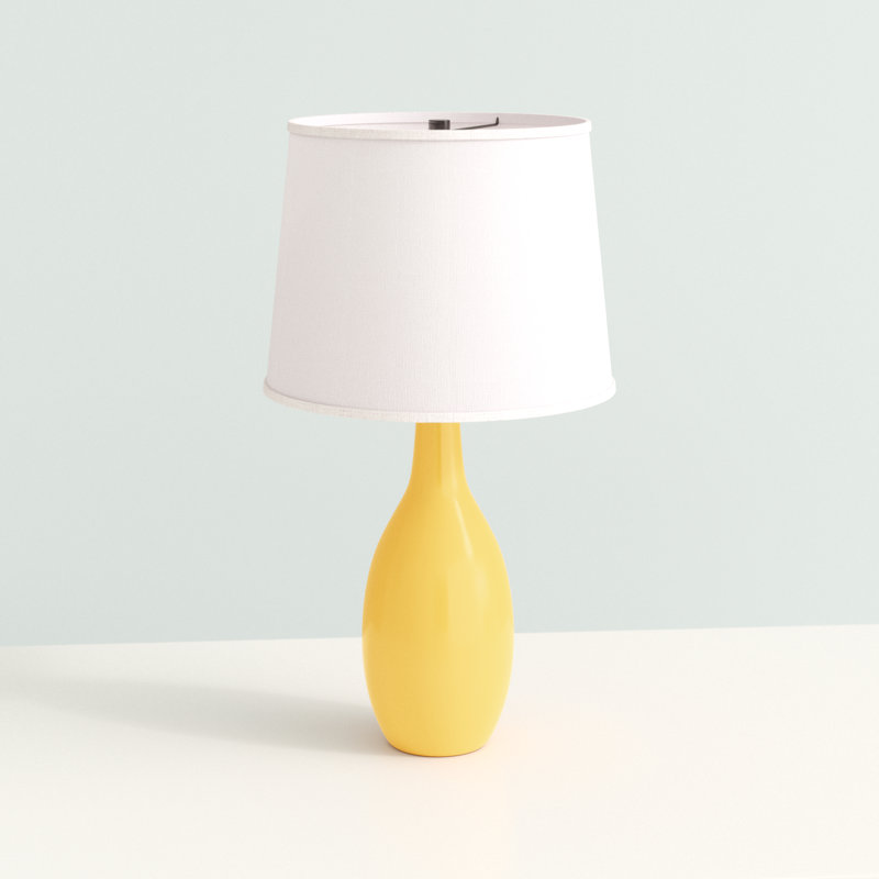 Abdiasis Ceramic Table Lamp, Yellow