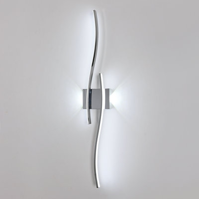 Shaped 90cm Aluminium Wall Lamp
