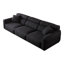 Canapé-lit modulaire en velours noir avec coussins-59876917