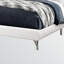 Lit tapissier Anra, aspect cuir blanc grand, pieds en métal, H 47,02 po x l 70,01 po x L 86,95 po