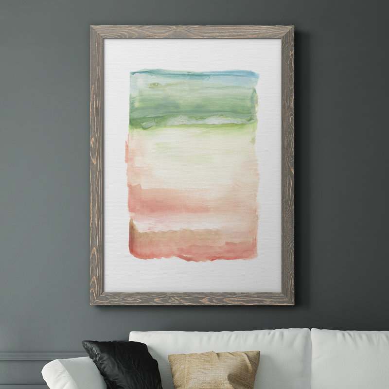 Skye I - Peinture sur toile encadrée, Toile avec cadre gris, H 31,5 po x l 23,5 po x P 1,5 po