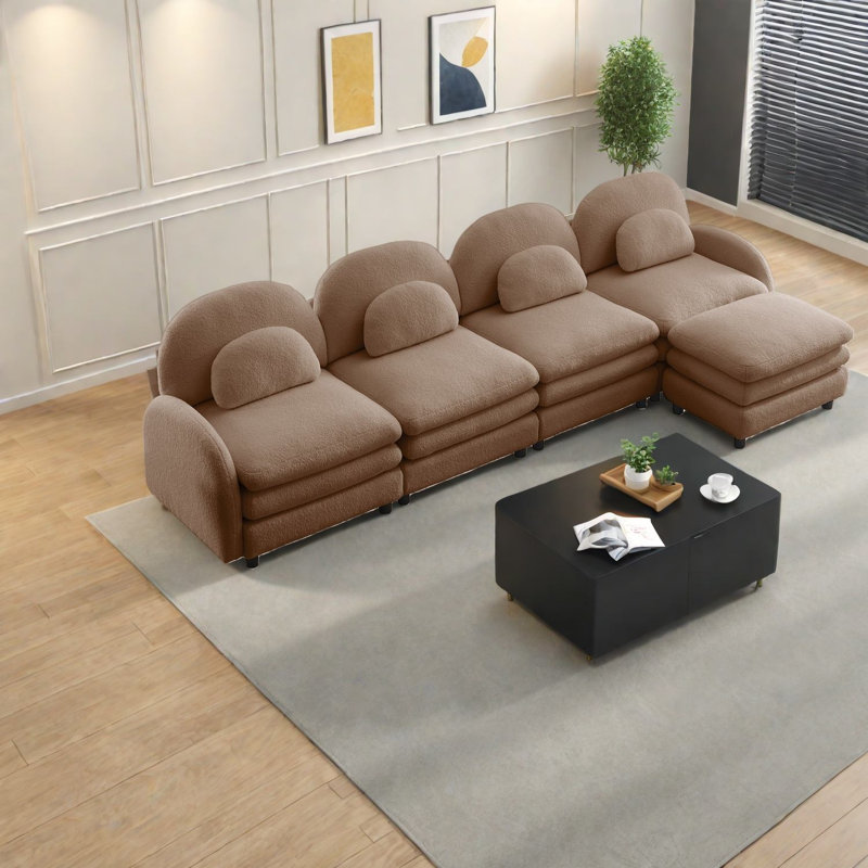 Canapé modulaire moderne 4 places Teddy Cloud Comfort, Teddy