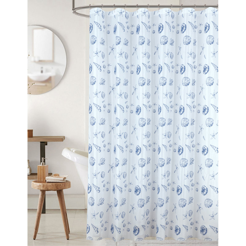Rideau de douche imperméable Auke Peva, Bleu
