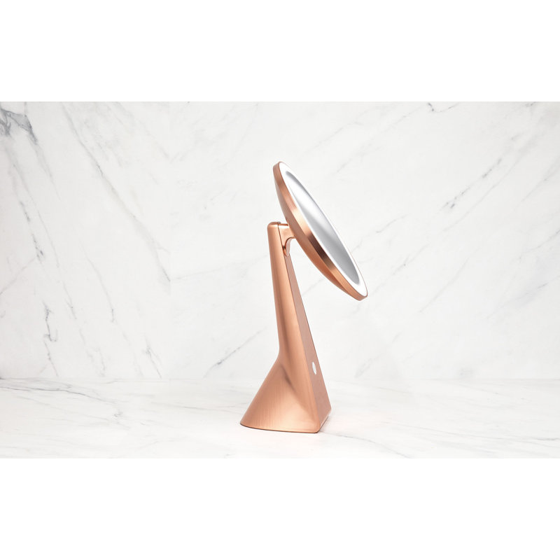 Rose Gold 8'' LED Magnifying Countertop Makeup Mirror