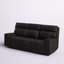 Canapé inclinable en cuir véritable à accoudoirs carrés de 87 po Ayin-592526456