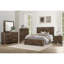 Table de chevet 1 pièce Rustic Brown Finish Brown