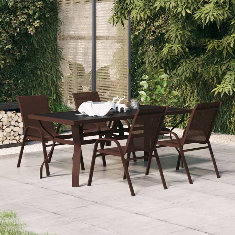 Haverstraw Dining Set, Grey, 27.6" H x 70.9" W x 31.5" D, 4