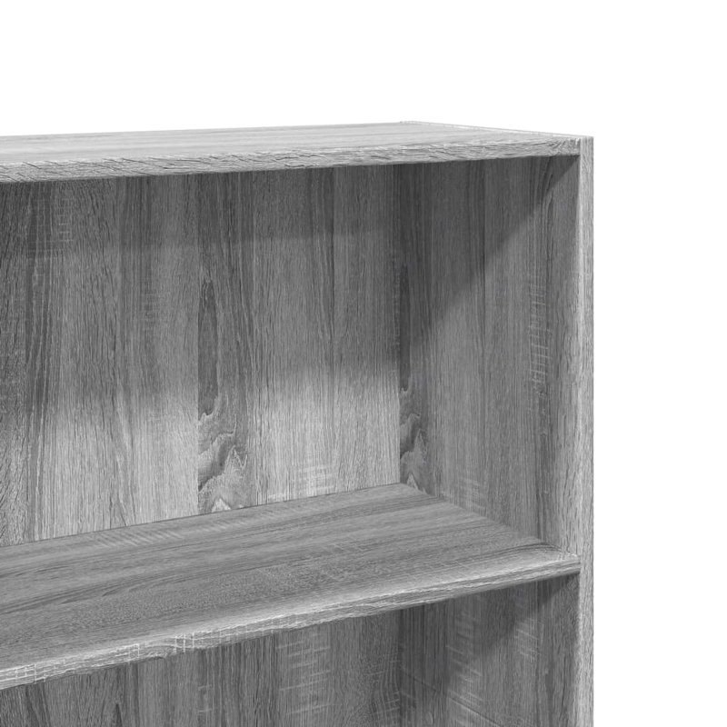 Analuisa Bookcase, (4 Shelves) 189cm H x 60cm W x 30cm D, Grey Sonoma