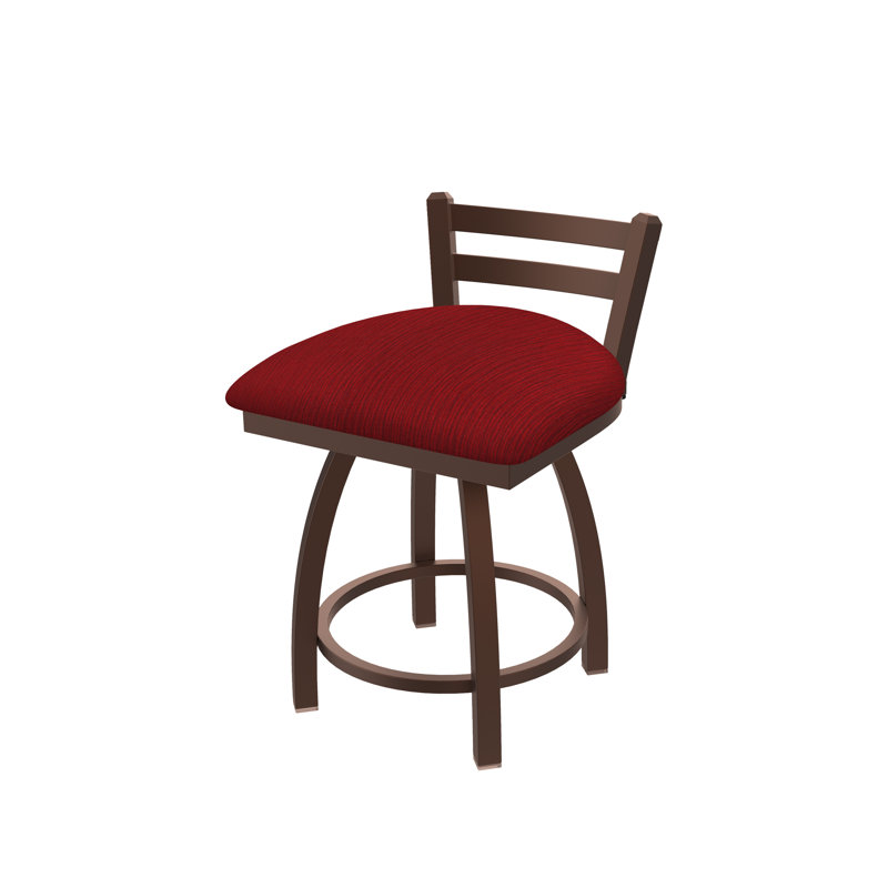 Tabouret de coiffeuse Jackie, Tissu-graphique rubis, Bronze
