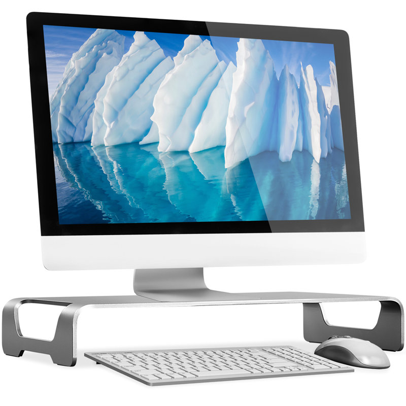 Monitor Stand For Imac - Wide Unibody Monitor Riser - Metal Monitor Stand Desktop Organizer With Keyboard Storage - Universal Desktop Monitor Riser For PC, Imac, Macbook, Laptop