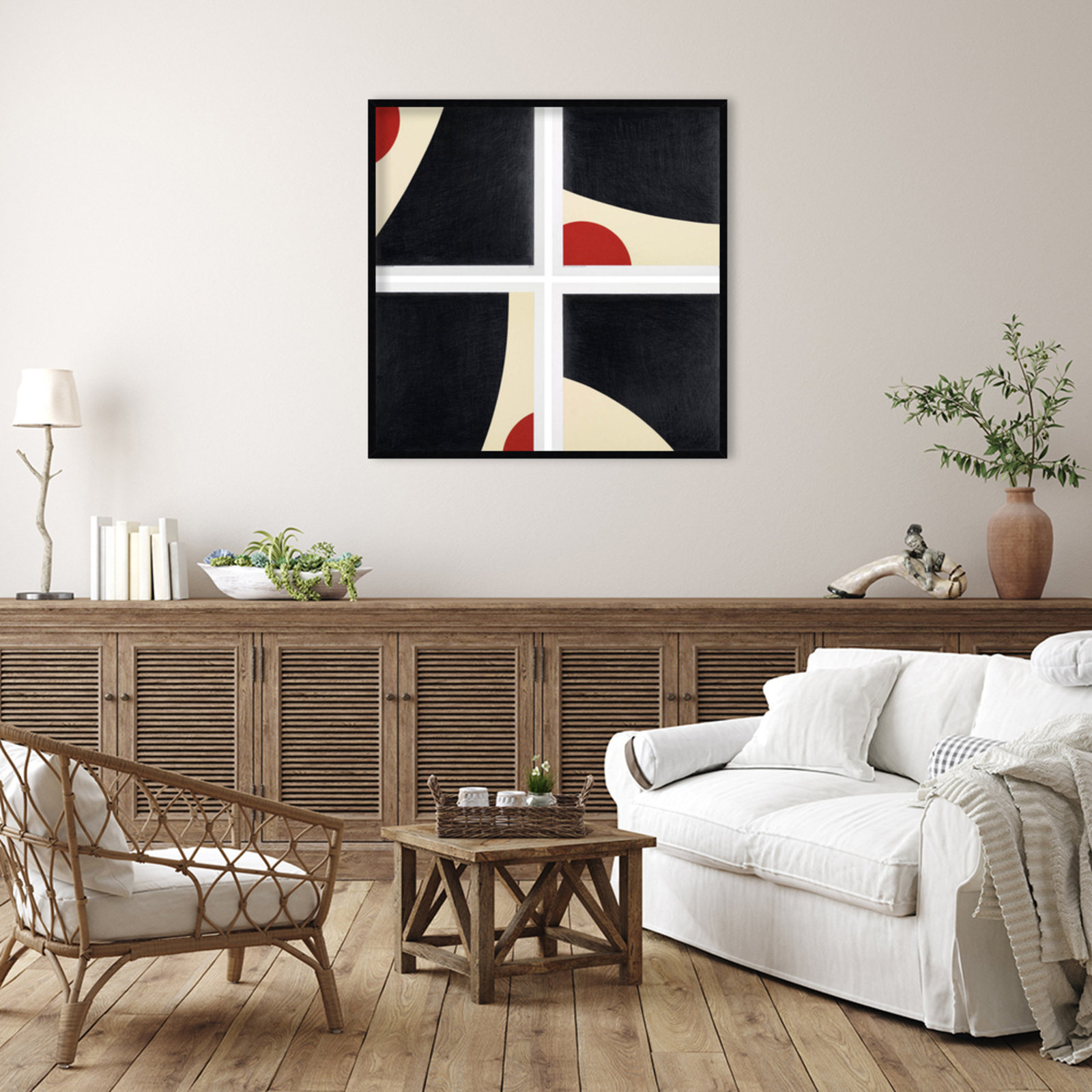 Dawna "Does My Bum Look Big in This?" Print, 41" H x 41" W, Black Framed