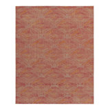 Distressed Homage Hand Knotted Wool Geometric Area Rug