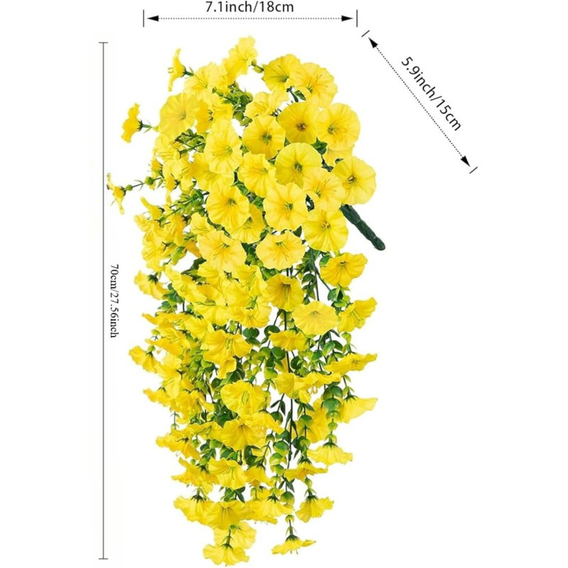 4 pièces fleurs d'eucalyptus gloire du matin, Jaune