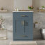 Meuble-lavabo 24 po avec lavabo en céramique intégré, armoire de salle de bain avec 2 portes, 1 tiroir basculant, meuble-lavabo simple pour salle de bain de petite et moyenne taille, bleu-129597944