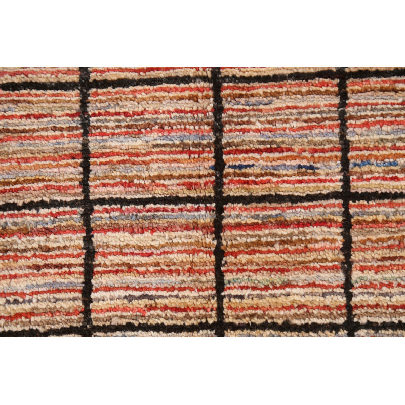 Checkered Gabbeh Oriental Rug 3x5