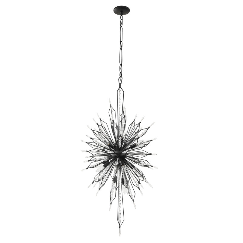 Lustre sphérique Spoutnik 16 lumières Orbital, Carbone