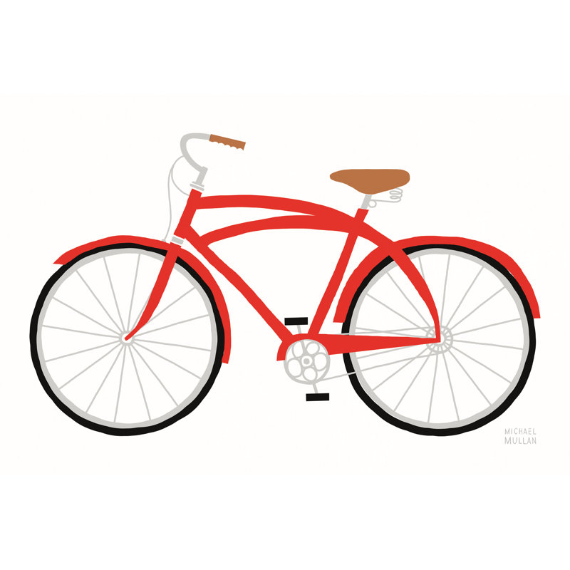 Red Beach Cruiser by Michael Mullan, 20" H x 30" W