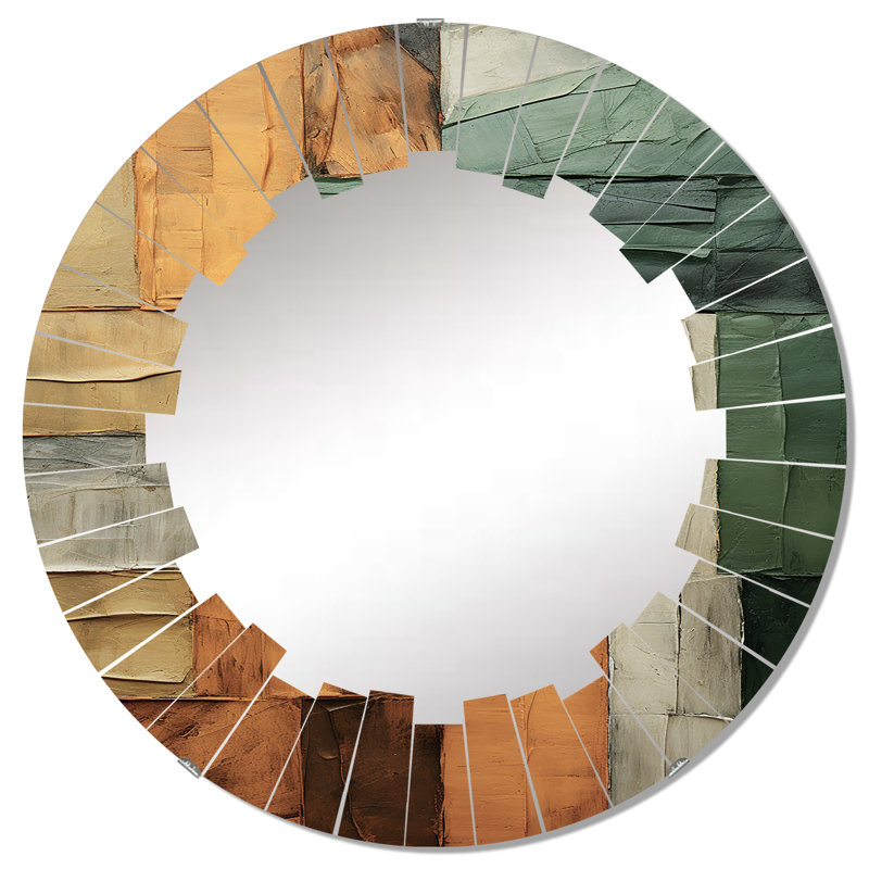 Mandora - Miroir mural moderne rond, 32 po x 32 po