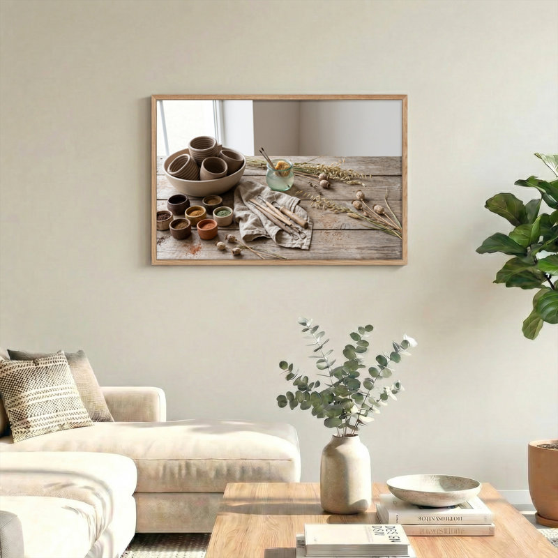 Ensemble d'une toile murale « Terre immobile », 18"H x 24"W, Natural