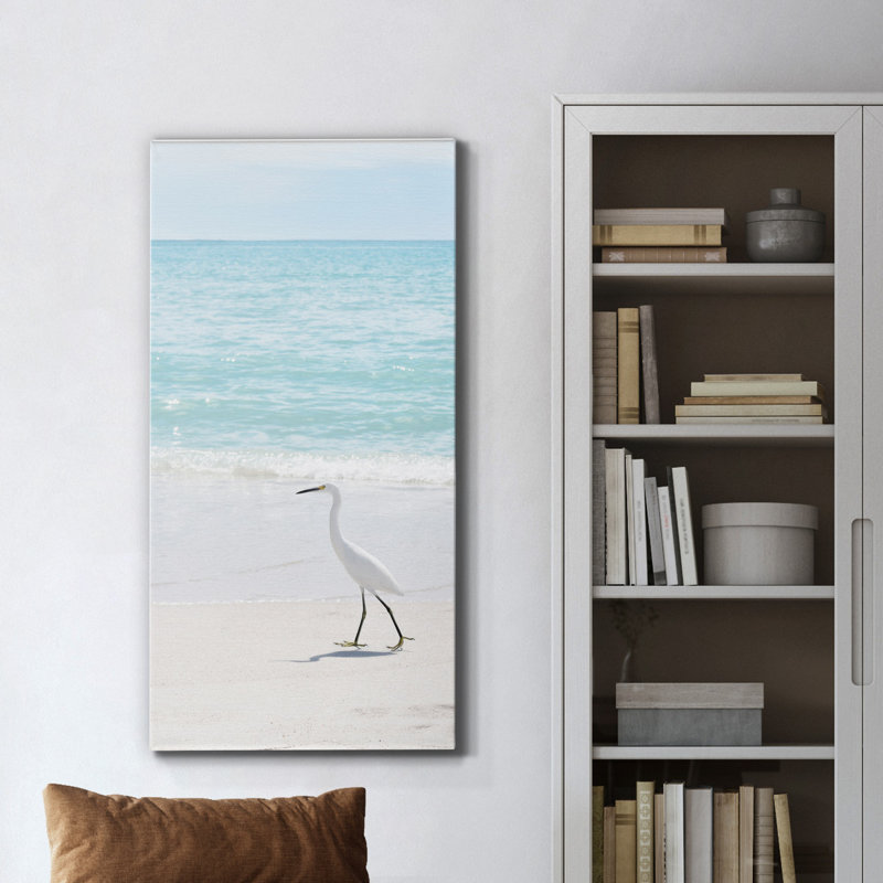 Summer Egret II - reproduction de photo sur toile tendue, H 40 po x l 20 po x P 1 po
