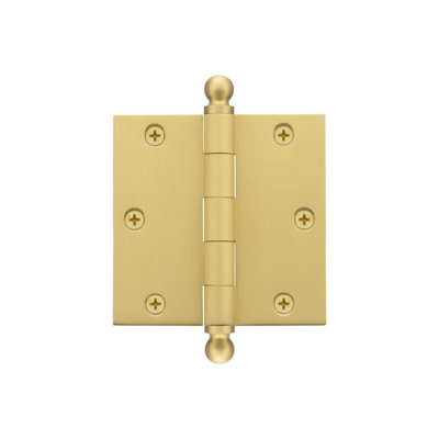 3.5'' x 3.5'' Brass Butt Bearing Hinge
