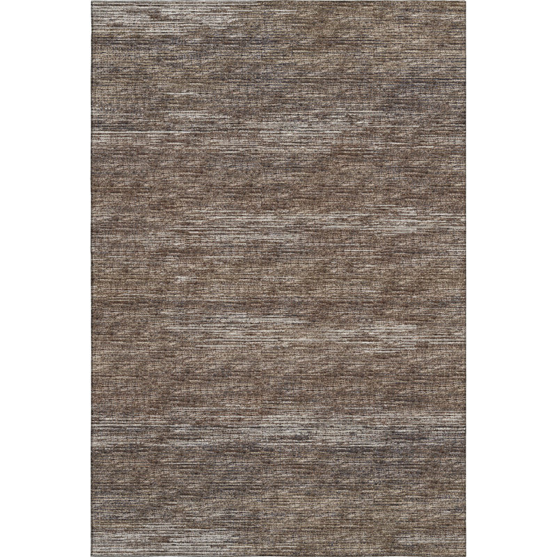 Tapis brun lavable à la machine de qualité supérieure Mayfield, Rectangulaire 3 pi x 5 pi