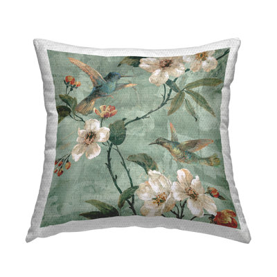 Floral Indoor/Outdoor Throw Pillow