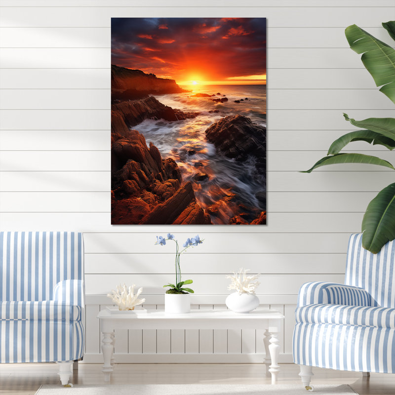 Habiba Beach Golden Sands Ix sur toile, H 40 po x l 30 po x P 1,5 po, Toile tendue