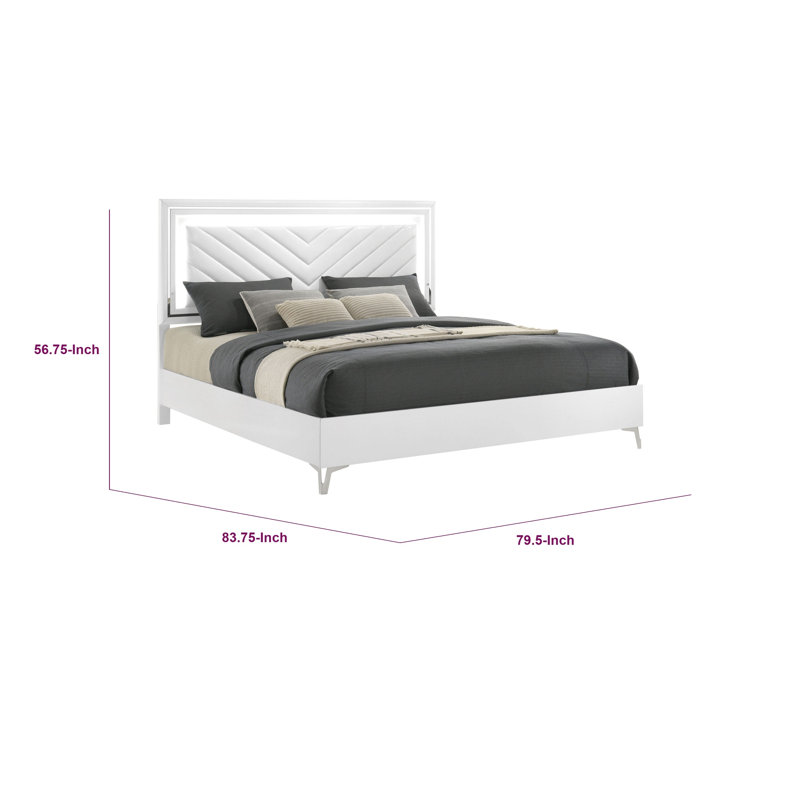 Ivana Upholstered Vegan Leather Bed, King