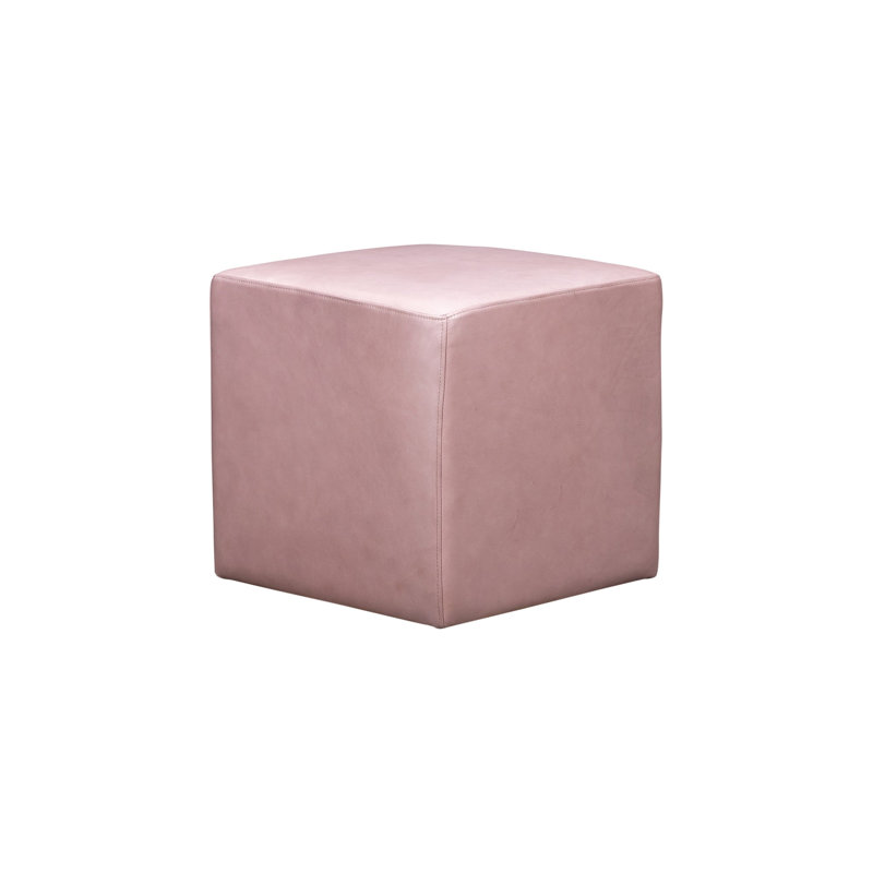 Happy Hour Swivel Ottoman in Hair On Hide Cream, Farmhouse Berry