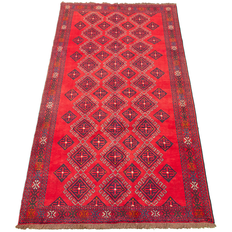 Tapis zone en laine anatolian 5 pi 2 po x 9 pi 11 po one-of-kind à la main-noué la 1980 Sighref