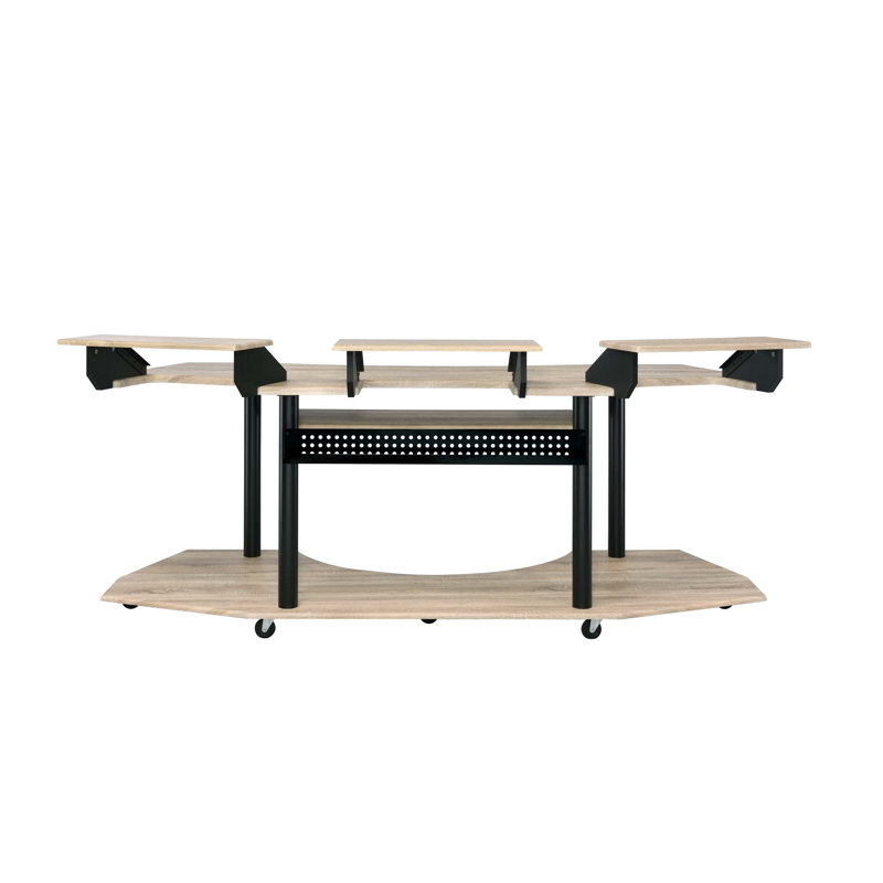 83" Eleazar Music Recording Studio Desk, Oak