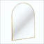 Miroir mural arqué de 76 x 102 cm (30 x 40 pouces), miroir en verre HD sans distorsion avec cadre en alliage d'aluminium antirouille, miroir décoratif arqué moderne incassable pour salle de bain, chambre et salon-1919135755