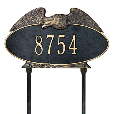 Eagle 1-Line Lawn Address Sign