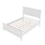 Lit plateforme en bois de style Mid-Century avec tête de lit et lattes de bois, aucun sommier nécessaire-807143774-807143769