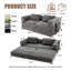 Canapé-lit convertible, futon, canapé-lit désossé, avec canapé-lit, aucun assemblage requis-75051313