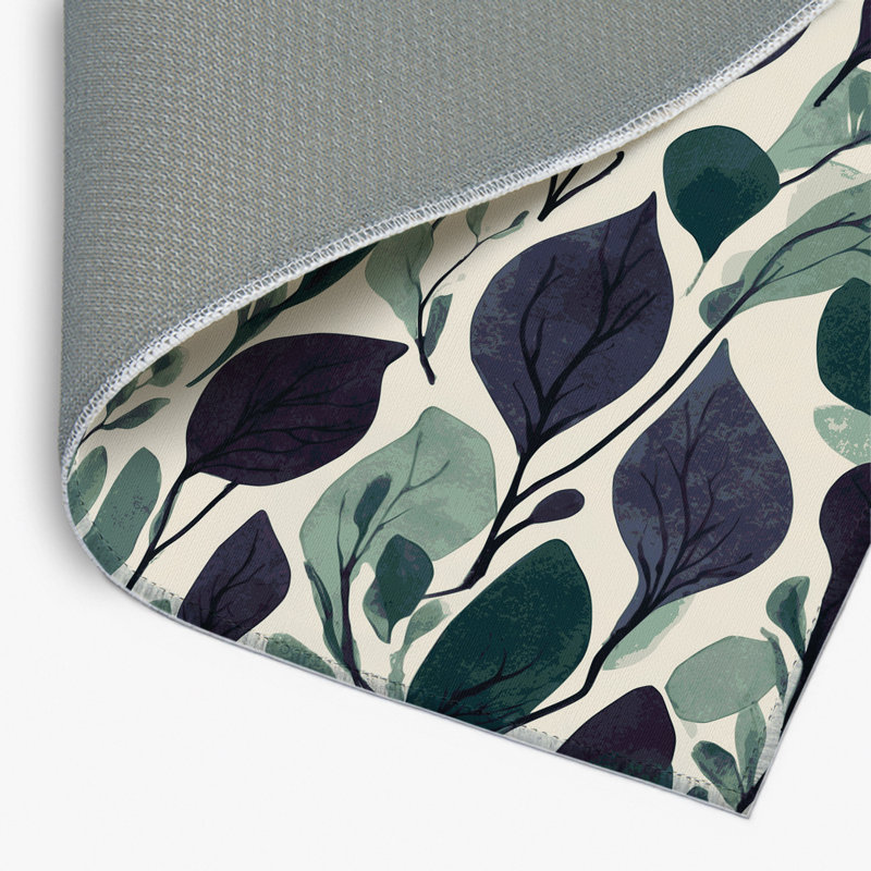 Nebula Leaves Indoor And Outdoor Area Rug, Rectangle 9' x 12'