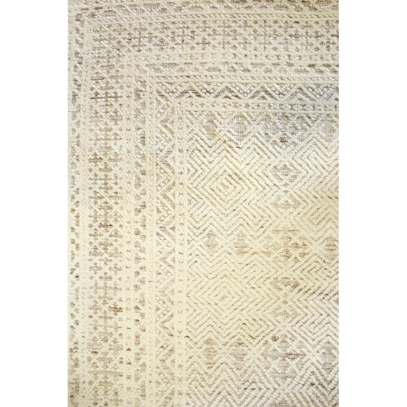 Tapis jaune / beige unique 8 pi 10 po x 11 pi 10 po Rhodes