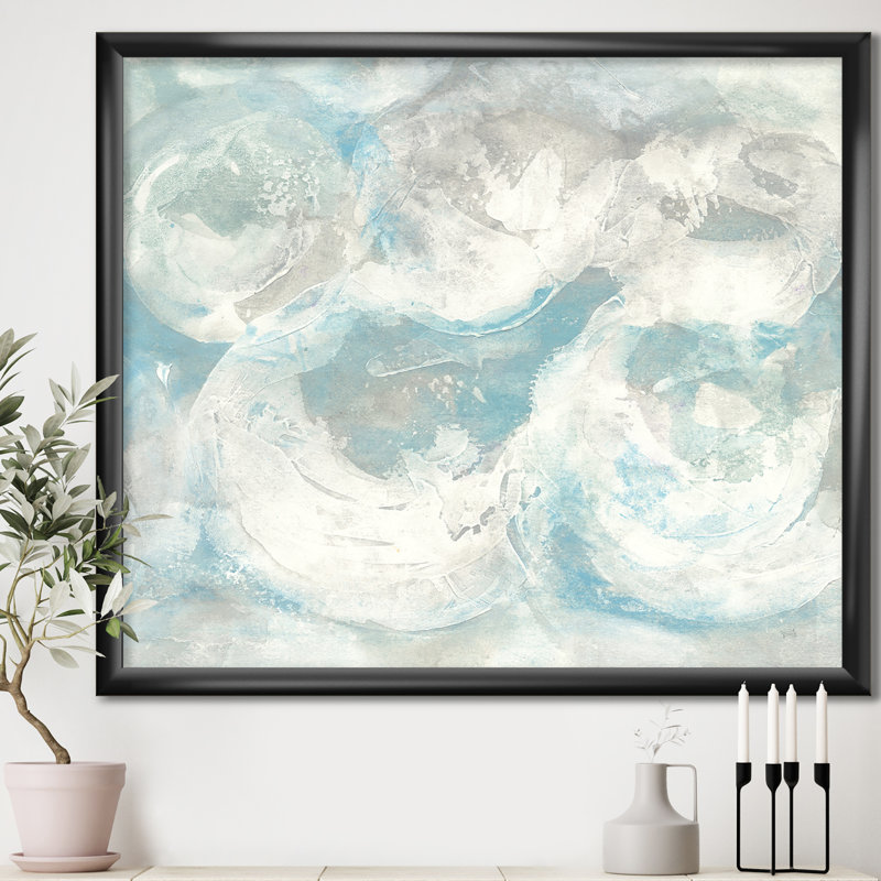 « pâle blue shade iv », reproduction d’image sur toile, H 30 po x l 30 po x P 1 po, Cadre noir