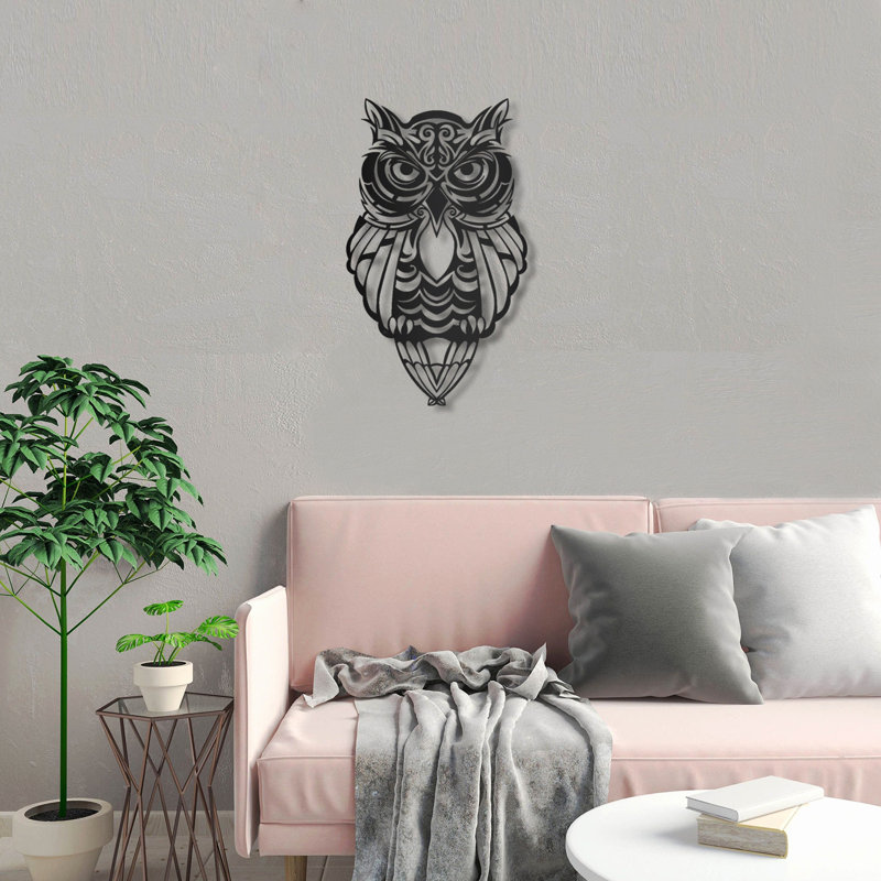 East Urban Home Elegant Black Decorative Metal Wall Accessory, 16.5 x ...