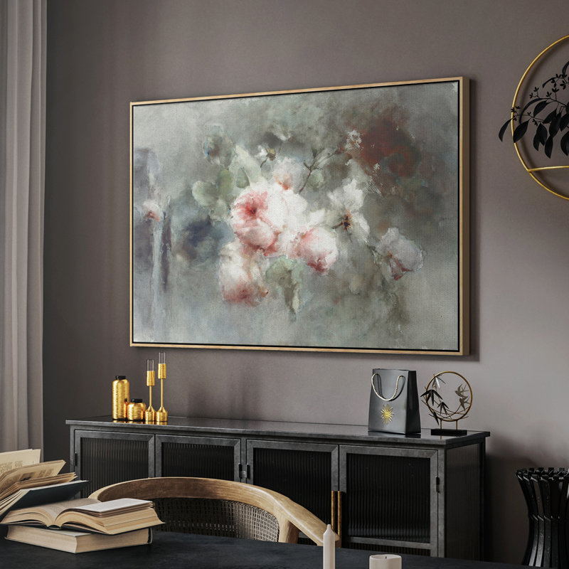 «Vintage Botanical - CIV» sur toile, Toile avec cadre flottant brun, H 25 po x l 17 po x P 2 po