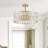 Crystal Drum Chandelier (Gold)
