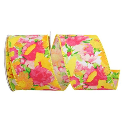 Ruban câblé à motif floral