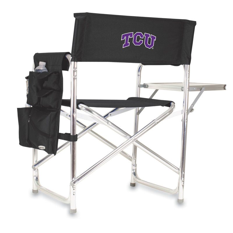 Sports Chair Director Chair, Black, Texas Christian University Horned Frogs
