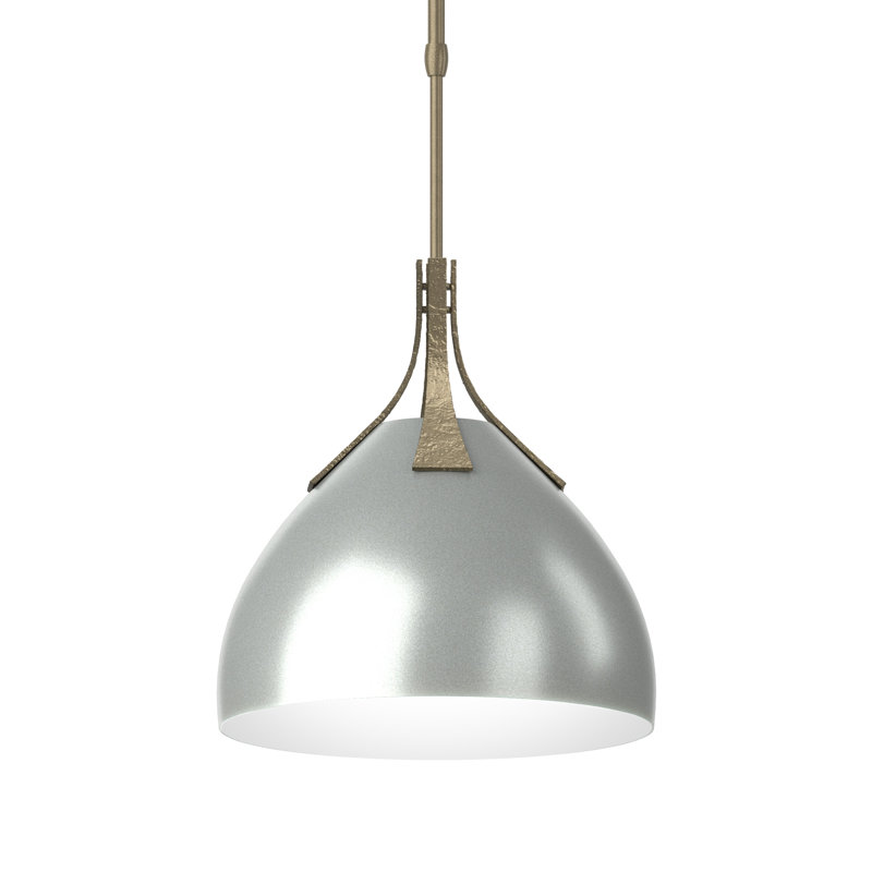 Summit 1 - Light Single Dome Pendant, Vintage Platinum, Soft Gold