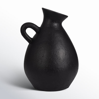 Terracotta, 19" Unique Jug With Handle, Round
