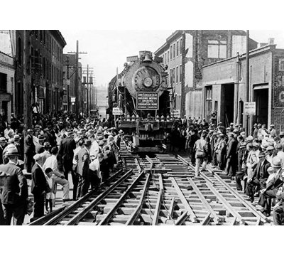 Baldwin Locomotive Down Vine Street, Philadelphia - Unframed Photograph