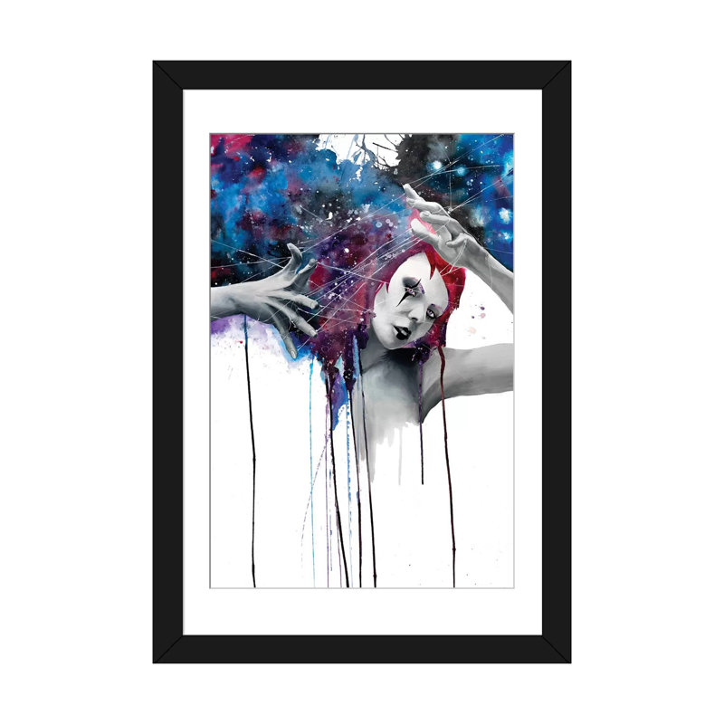 « deliria », impression sur toile, Papier d'art encadré noir, H 24 po x l 16 po x P 1 po